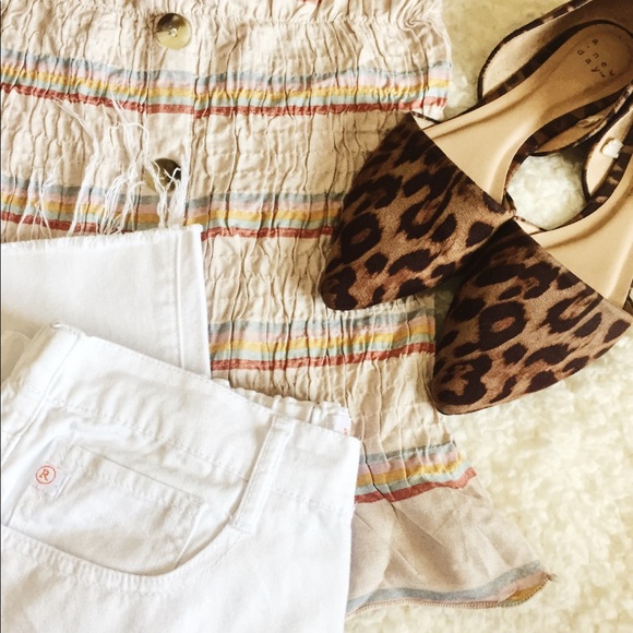 Frayed Culottes Jeans WHITE wide Leg - Picture 13 of 13